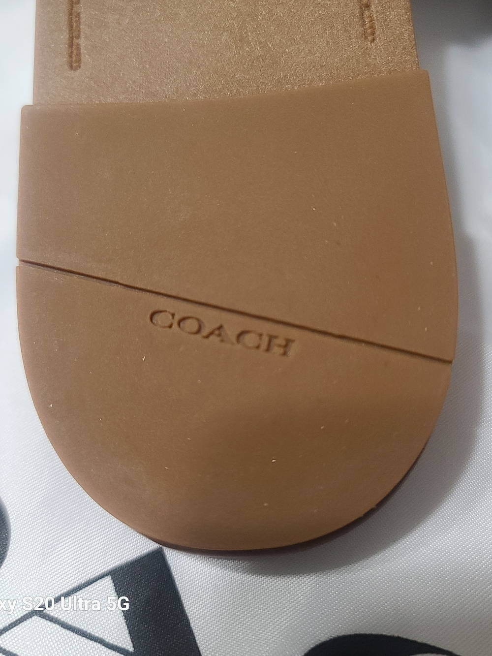 NWOT Coach Brown Monogram Slide Sandals with Gold Logo Women 9M - Picture 5 of 6